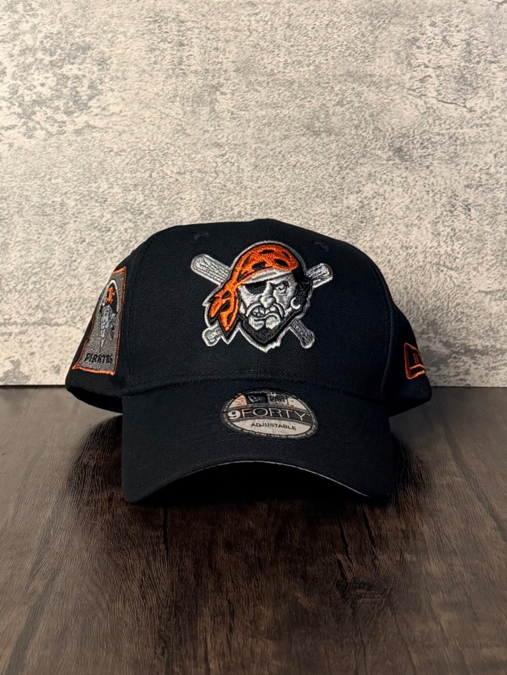 New Era Pittsburgh Pirates Skull 9FORTY Snapback Black Gray UV Side Patch MLB Ha